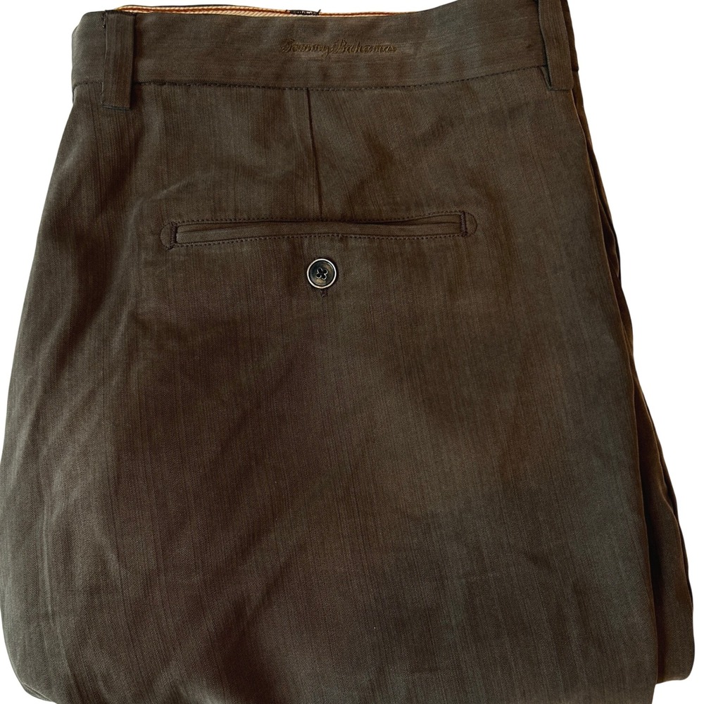 Tommy Bahama Men's Silk Bamboo Shorts‎ 40" Waist Brown Pleated 13" Inseam